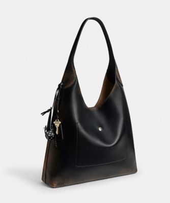 COACHバッグ ぺブルレザー ダービー トート ショルダーバッグ ブラック ブルックリン ショルダー バッグ 39・ラブド レザー | COACH